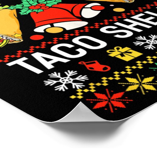 クリスマスジンルベルタコシェルファミリーおもしろいUg ポスター (角)