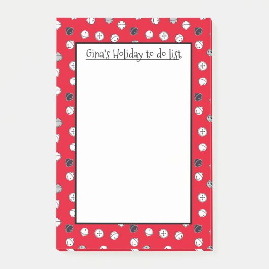 クリスマスジンルベルパーソナライズされたズのポストイットノート ポストイット (正面)