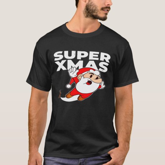 クリスマススすごいサンタクロスゲーマートナディアゲーマーコスチュウ Tシャツ (正面)