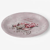 クリスマススそりギフトホリデー紙プレート ペーパープレート (アングル)