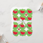 クリスマススイカのフラットグリーティングカード カード (正面/裏面インサイチュ)