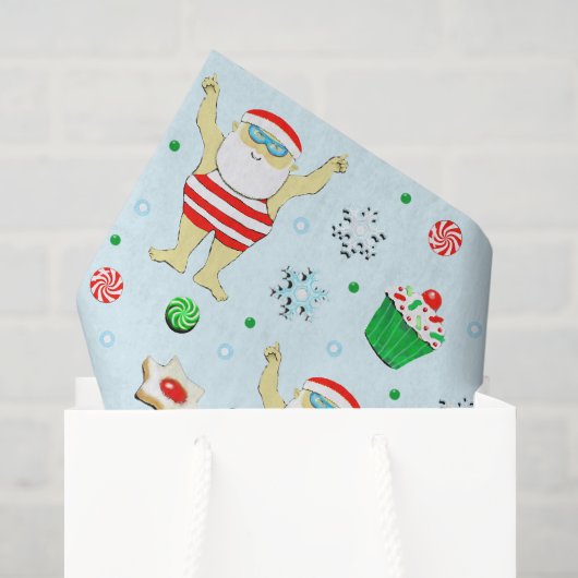 クリスマススイマー 薄葉紙 (ギフトバッグ)