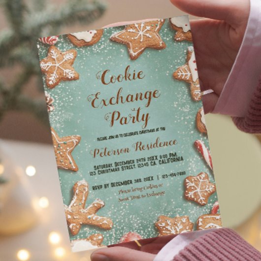 クリスマススイーツとクッキー交換パーティー 招待状
