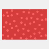 クリスマススイーツと水玉模様 ラッピングペーパーシート (正面3)