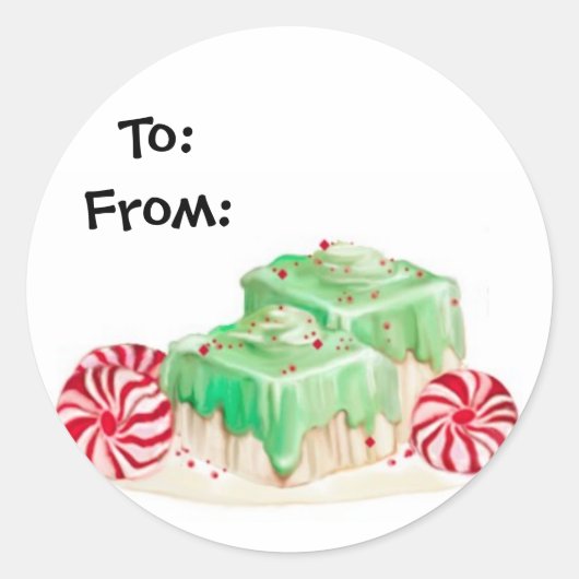 クリスマススイーツシール ラウンドシール (正面)