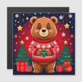 クリスマススウェットを着たかわいいクマ (正面/裏面)