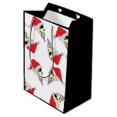 クリスマススカルとサンタハッツ抱き枕ホワイト ミディアムペーパーバッグ (裏面アングル)