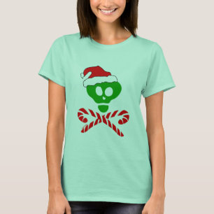クリスマススカルの十字架 Tシャツ