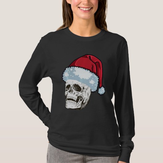 クリスマススカルウィズロックン転が Tシャツ (正面)