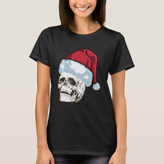 クリスマススカルウィズロックン転が Tシャツ (正面)