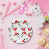 クリスマススカルズウィズサンタハッツ紙パーティープレート ペーパープレート (パーティー)