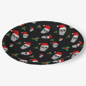 クリスマススカルパーティープレート-スタイル1 ペーパープレート (アングル)