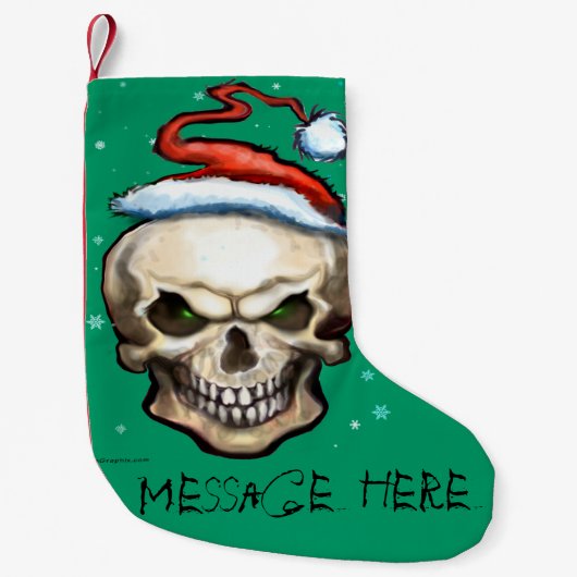 クリスマススカル スモールクリスマスストッキング (正面)