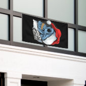 クリスマススカル 横断幕 (ビルの外側)