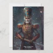 クリスマススカンジナビアのナチュラルな人形 フォークアート シーズンカード (正面)