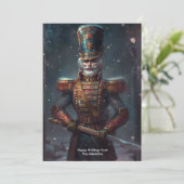 クリスマススカンジナビアのナチュラルな人形 フォークアート シーズンカード (スタンド正面)