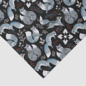 クリスマススカンジナビアノルディックグレーキツネオンブラック 薄葉紙 (詳細)