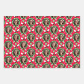 クリスマススカーフのフォトラッピング紙シート ラッピングペーパーシート (正面)