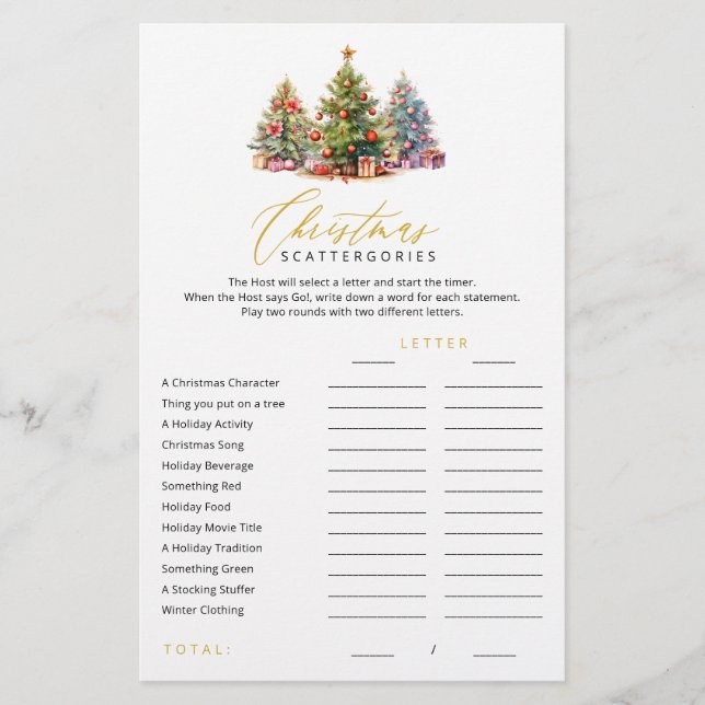 クリスマススキャタゴリズAからZホリデーパーティーゲーム (正面)