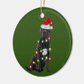 クリスマススキャフツサンタハット付き杖のコルソ セラミックオーナメント (左)