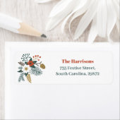 クリスマススキャンダルフローラホワイト差出人住所 ラベル (インサイチュ)