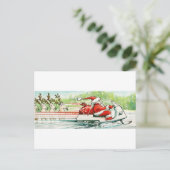 クリスマススキーサンタスノーモービルスキー シーズンポストカード (スタンド正面)