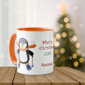 クリスマススキーペンギン マグカップ