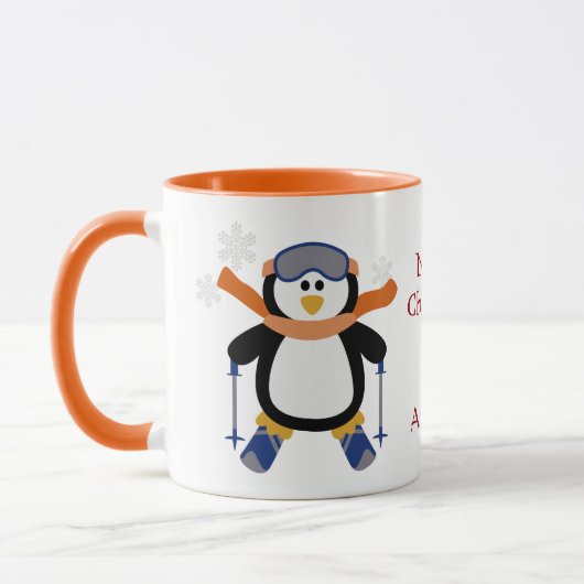 クリスマススキーペンギン マグカップ (左)