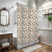 クリスマススキーロッジシャワーカーテン シャワーカーテン