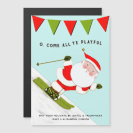 クリスマススキー休暇カード