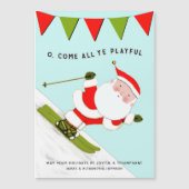 クリスマススキー休暇カード (正面)