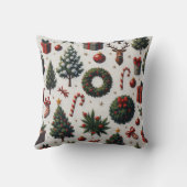 クリスマススクウェアのクッション、リース形状 クッション (裏面)