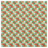 クリスマススクウェアサンタ小妖精や小人ズトナカイ&more ファブリック (見本)