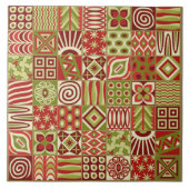 クリスマススクエアトリベット/ タイル (正面)