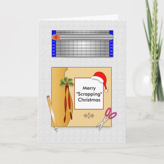 クリスマススクラップブック紙グリーティングカード シーズンカード (正面)