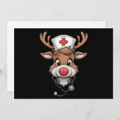 クリスマススクラブトップ リンデイアルゴム手袋 ナース シーズンカード (正面/裏面)