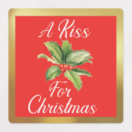 クリスマススクラベルのキス ラベル