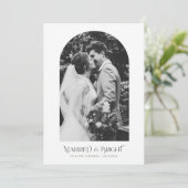 クリスマススクリプトのアーチホリデー結婚の発表 カード (スタンド正面)