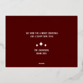 クリスマススクリプトオーナメント 緑 赤 箔シーズンカード (裏面)