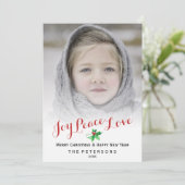 クリスマススクリプトジョイ平和ラブホリー写真 シーズンカード (スタンド正面)