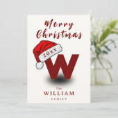 クリスマススクリプトファミリー名モノグラム非写真 シーズンカード (スタンド正面)