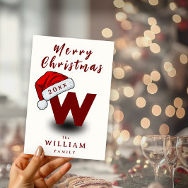 クリスマススクリプトファミリー名モノグラム非写真 シーズンカード