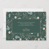 クリスマススクリプトフルフォトボホグリーンリーメッセージ シーズンカード (裏面)