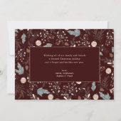 クリスマススクリプトフルフォトボホグリーンリーメッセージ シーズンカード (裏面)