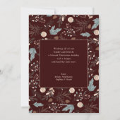 クリスマススクリプトフルフォトボホグリーンリーメッセージ シーズンカード (裏面)