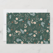 クリスマススクリプトフルフォトボホグリーンリー シーズンカード (裏面)