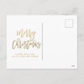 クリスマススクリプトベリー3フォトホリデー シーズンポストカード (裏面)