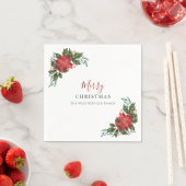 クリスマススクリプトボタニカルウォーターの休日 スタンダードカクテルナプキン (インサイチュ)