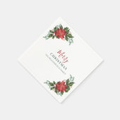 クリスマススクリプトボタニカルウォーターの休日 スタンダードカクテルナプキン (角)