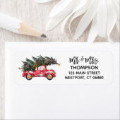 クリスマススクリプトミセス・レッド・トラック・差出人住所 ラベル (インサイチュ)